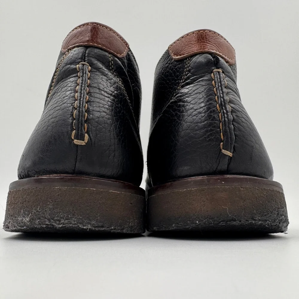 Johnston & Murphy Black Leather Copeland Chukka Boots Memory Foam Size 9M